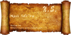 Nyul Sára névjegykártya
